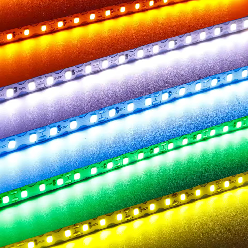 Coloured S Shape 2835 SMD LED Strip 120LED/m 6mm Width